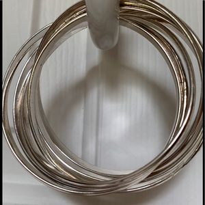 Silver tone bangle bracelet